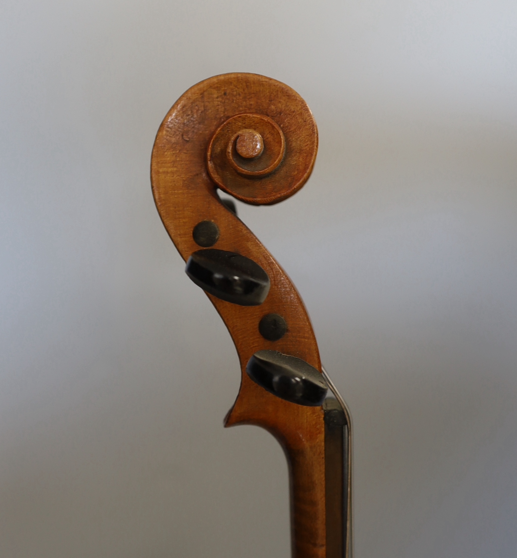 A half size French violin, cased, 51cm long